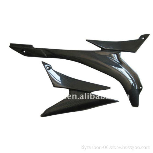 Carbon bicycle parts under seat covers